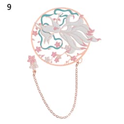 Chinese Style Brass Bookmark Tassel Pendant Retro Book Clip Metal Pagination Mark Student Gift Stationery School Office Supplies