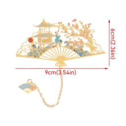 Chinese Style Brass Bookmark Tassel Pendant Retro Book Clip Metal Pagination Mark Student Gift Stationery School Office Supplies