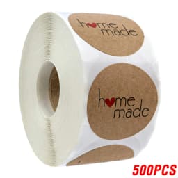 100-500pcs Vintage Kraft Paper Stickers Scrapbook Gift Stationery Label Stickers Handmade With Love Thank You For The Stickers