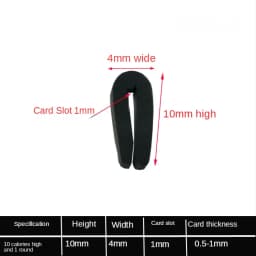 1/2/3/5/10M Black Rubber Edge Strip U Section Anti Oil Seal Edge Shield Encloser Inner Width 0.5-10mm High 5-15mm