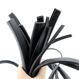 1/2/3/5/10M Black Rubber Edge Strip U Section Anti Oil Seal Edge Shield Encloser Inner Width 0.5-10mm High 5-15mm