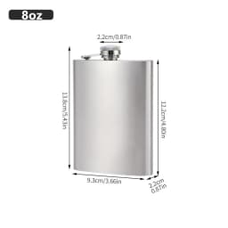 LMETJMA 1 4 5 6 7 8 9 10 oz Stainless Steel Hip Flask with Funnel Pocket Hip Flask Alcohol Whiskey Hip Flask Screw Cap KC0139