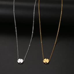 Stainless Steel Necklaces Four Leaf Clover Fashion Classic Style Men Chain Necklace For Women Jewelry Collar Pendant Gifts NEW