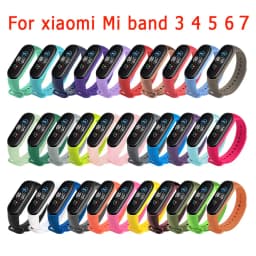 Watch Strap for Xiaomi Mi Band 7 6 5 4 3 Wristband Silicone Bracelet Wrist Straps MiBand 3 4 Band5 Band6 Smartwatch Accessories
