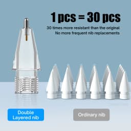 New Tip for Apple Pencil Tip Nib for Apple Pencil 1st 2nd Generation 1 2th Gen Pencil Replacement Tip 2H 2B 4.0 Transparent Nib