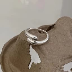 VENTFILLE 925 Sterling Silver Rings INS Fashion Hip Hop Vintage Couples Hollow Lines Punk Thai Silver Party Adjustable Jewelry