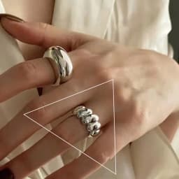 VENTFILLE 925 Sterling Silver Rings INS Fashion Hip Hop Vintage Couples Hollow Lines Punk Thai Silver Party Adjustable Jewelry