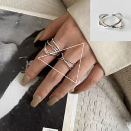 VENTFILLE 925 Sterling Silver Rings INS Fashion Hip Hop Vintage Couples Hollow Lines Punk Thai Silver Party Adjustable Jewelry