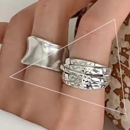 VENTFILLE 925 Sterling Silver Rings INS Fashion Hip Hop Vintage Couples Hollow Lines Punk Thai Silver Party Adjustable Jewelry