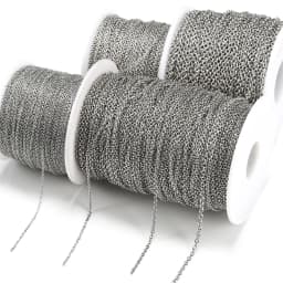 10Meters Stainless Steel Cable Round Cross Necklace Chain 1.5 2.0 2.5mm O Link Chain for Diy Jewelry Making Chain Materials Bulk