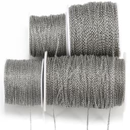 10Meters Stainless Steel Cable Round Cross Necklace Chain 1.5 2.0 2.5mm O Link Chain for Diy Jewelry Making Chain Materials Bulk