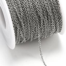 10Meters Stainless Steel Cable Round Cross Necklace Chain 1.5 2.0 2.5mm O Link Chain for Diy Jewelry Making Chain Materials Bulk