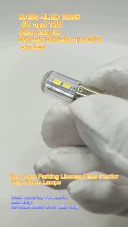 2PCS BA9S T4W LED Car Light Bulb T2W T3W H5W Interior Car LED License Plate Light DC12V 12913 12910 12929 BA9 57 756 1816 1891