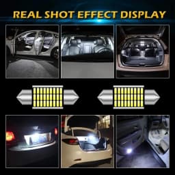 2/6PCS Car LED Bulb Canbus C10W C5W LED Festoon 31mm 36mm 39mm 41mm No error 12V 6000K White Auto Interior Dome Reading Light