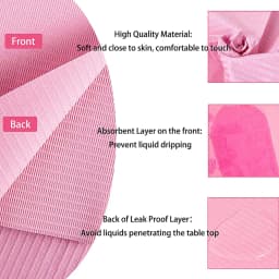 Disposable Nail Manicure Table Mat Pink Waterproof Nail Art Paper 3 Ply Foldable Tatto Bibs Pads Nail Salon Manicure Pad 17inch