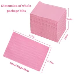 Disposable Nail Manicure Table Mat Pink Waterproof Nail Art Paper 3 Ply Foldable Tatto Bibs Pads Nail Salon Manicure Pad 17inch
