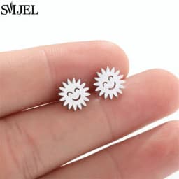 Fashion Stainless Steel Piercing Stud Earrings for Women Leaves Boots Star Cactus Music Small Earings Girls Cartilage Ear Studs