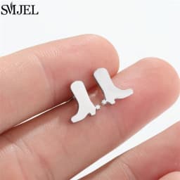 Fashion Stainless Steel Piercing Stud Earrings for Women Leaves Boots Star Cactus Music Small Earings Girls Cartilage Ear Studs
