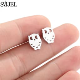 Fashion Stainless Steel Piercing Stud Earrings for Women Leaves Boots Star Cactus Music Small Earings Girls Cartilage Ear Studs