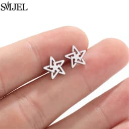 Fashion Stainless Steel Piercing Stud Earrings for Women Leaves Boots Star Cactus Music Small Earings Girls Cartilage Ear Studs