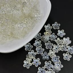 50PCS 12mm Fashion Petal Flower Beads Acrylic Frosted Flower Beads Bowknot Tie Bead for DIY Sewing Buttons DIY Material Findings