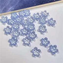 50PCS 12mm Fashion Petal Flower Beads Acrylic Frosted Flower Beads Bowknot Tie Bead for DIY Sewing Buttons DIY Material Findings