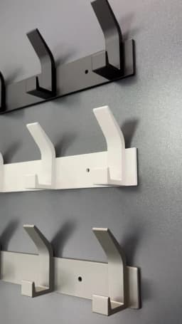 Modern Hanging Hooks For Wall Aluminium Black Towel Holder Bathroom Door Clothe Hanger Coat Rack Wall Mounted
