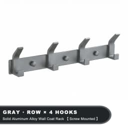 Modern Hanging Hooks For Wall Aluminium Black Towel Holder Bathroom Door Clothe Hanger Coat Rack Wall Mounted