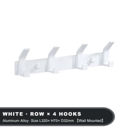 Modern Hanging Hooks For Wall Aluminium Black Towel Holder Bathroom Door Clothe Hanger Coat Rack Wall Mounted