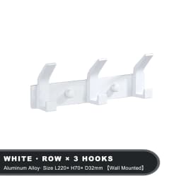 Modern Hanging Hooks For Wall Aluminium Black Towel Holder Bathroom Door Clothe Hanger Coat Rack Wall Mounted
