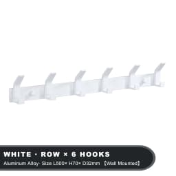 Modern Hanging Hooks For Wall Aluminium Black Towel Holder Bathroom Door Clothe Hanger Coat Rack Wall Mounted