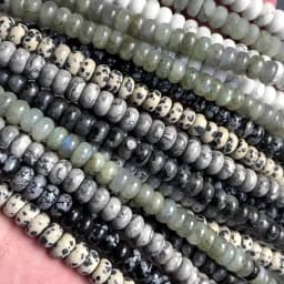 5*8mm Rondelle Stone Beads Chalcedony Natural Jaspers Abacus Beads Jades Loose Beads for Jewelry Making Bracelet DIY Necklace