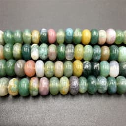 5*8mm Rondelle Stone Beads Chalcedony Natural Jaspers Abacus Beads Jades Loose Beads for Jewelry Making Bracelet DIY Necklace