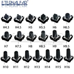 Tact Push Button Switch 12V Copper 4PIN DIP2 SMD Micro Switch 6X6X5 4.3 5 5.5 6 7 8 9 10 11 12 13 15MM TV Toys Home Use Button
