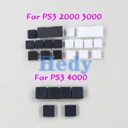 2sets Rubber Feet Full Set Dust Plug Cover Screw Plastic Plug Feet Cover For PS3 Slim 2000 3000 4000 Console