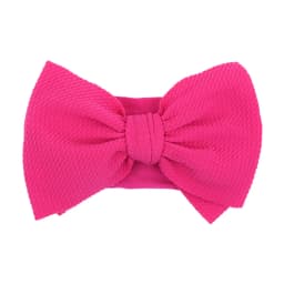 Solid Big Bow Topknot Headband for Baby Girls Elastic Nylon Hair Bands Handmade Newborn Fashion Turban Headwraps Accessories