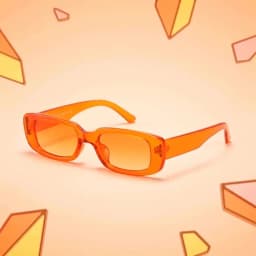 OEC CPO Small Square Sunglasses Women Plastic Frame Orange Gradient Sunglasses Female Trendy Brand Designer Eyeglasses UV400