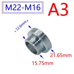 Silver 1/2"/M16/M17/M18/M19/M20/M22/M24/M28/M32 Thread Connector Brass Adapter For Water Faucet Copper Fittings