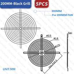 2PCS/5PCS 60mm 80mm 90mm 92mm 120mm 140mm Fan Grills Metal Mesh Finger Guard Protective Net Fan Grill Computer Case Fan Grill