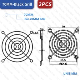 2PCS/5PCS 60mm 80mm 90mm 92mm 120mm 140mm Fan Grills Metal Mesh Finger Guard Protective Net Fan Grill Computer Case Fan Grill