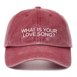 1pc Kpop "What Is Your Love Song" Same Knitted Embroidery Caps for Women,Tour Concert Cap Outdoor Retro Washed Baseball Caps 모자