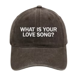 1pc Kpop "What Is Your Love Song" Same Knitted Embroidery Caps for Women,Tour Concert Cap Outdoor Retro Washed Baseball Caps 모자