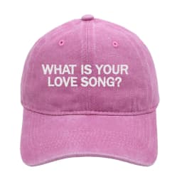 1pc Kpop "What Is Your Love Song" Same Knitted Embroidery Caps for Women,Tour Concert Cap Outdoor Retro Washed Baseball Caps 모자