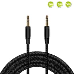 New 2/3/5m Nylon Braid Jack 3.5mm Audio Cable Male Stereo AUX Cable M/M Headphone Cord for iPhone Car Speaker Earphone MP3/4