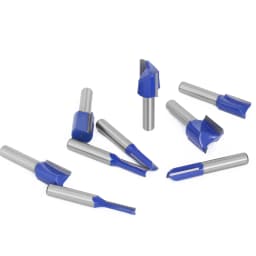 LAVIE 1pc 8mm Shank Straight Bit Double Flute Router Bits Milling Cutter For Wood Woodwork Tool C08-002