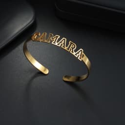 Atoztide Customized Letter Name Bracelet Personalized Custom Bangles for Women Men Stainless Steel Chrismas Jewelry Gift