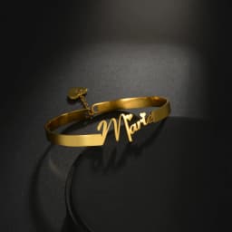 Atoztide Customized Letter Name Bracelet Personalized Custom Bangles for Women Men Stainless Steel Chrismas Jewelry Gift