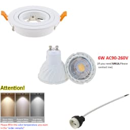 LED Recessed Downlight Frame GU10 MR16 Housing Hot Sale Aluminum Double heads GU10 MR16 Downlight Holder Black Silver White