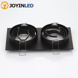 LED Recessed Downlight Frame GU10 MR16 Housing Hot Sale Aluminum Double heads GU10 MR16 Downlight Holder Black Silver White