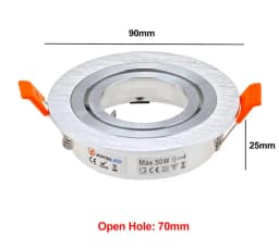 LED Recessed Downlight Frame GU10 MR16 Housing Hot Sale Aluminum Double heads GU10 MR16 Downlight Holder Black Silver White
